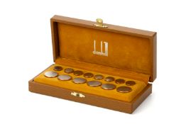 A VINTAGE SET OF DUNHILL BUTTONS AND STUDS