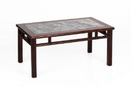 A MARBLE INSET COFFEE TABLE