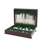 A SERVICE OF ENGLISH SILVER PLATED CUTLERY FOR EIGHT