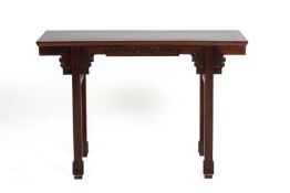 A ROSEWOOD CONSOLE TABLE
