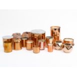 A GROUP OF TOM DIXON & OTHER COPPER AND COPPER EFFECT ITEMS