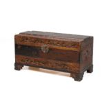 A CARVED CAMPHOR WOOD CHEST