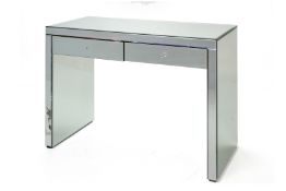 A MIRRORED WRITING DESK OR DRESSING TABLE