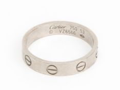 A CARTIER WHITE GOLD 'LOVE' BAND RING