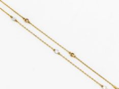 A DIAMOND AND GOLD CHAIN NECKLACE