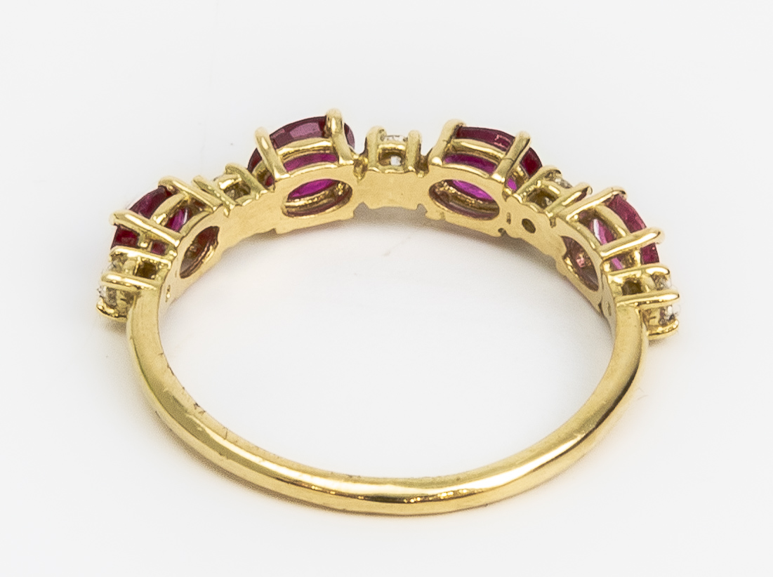 A RUBY AND DIAMOND RING - Image 3 of 3