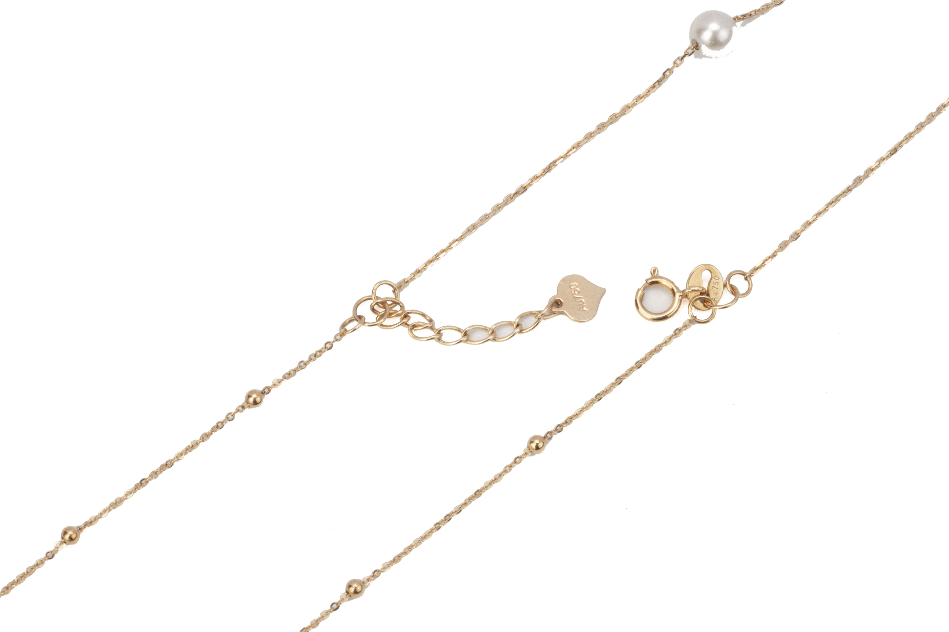 AN AKOYA CULTURED PEARL GOLD DOUBLE STRAND BRACELET - Image 2 of 2