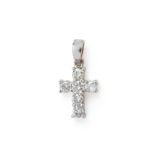 A DIAMOND CROSS PENDANT