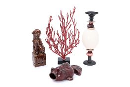 A GROUP OF FOUR DECORATIVE OBJECTS