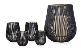 FIVE CRATE & BARREL KENT WIRE CANDLE HOLDERS