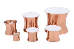 SIX TOM DIXON 'ECLECTIC' AND OTHER COPPER CANDLES