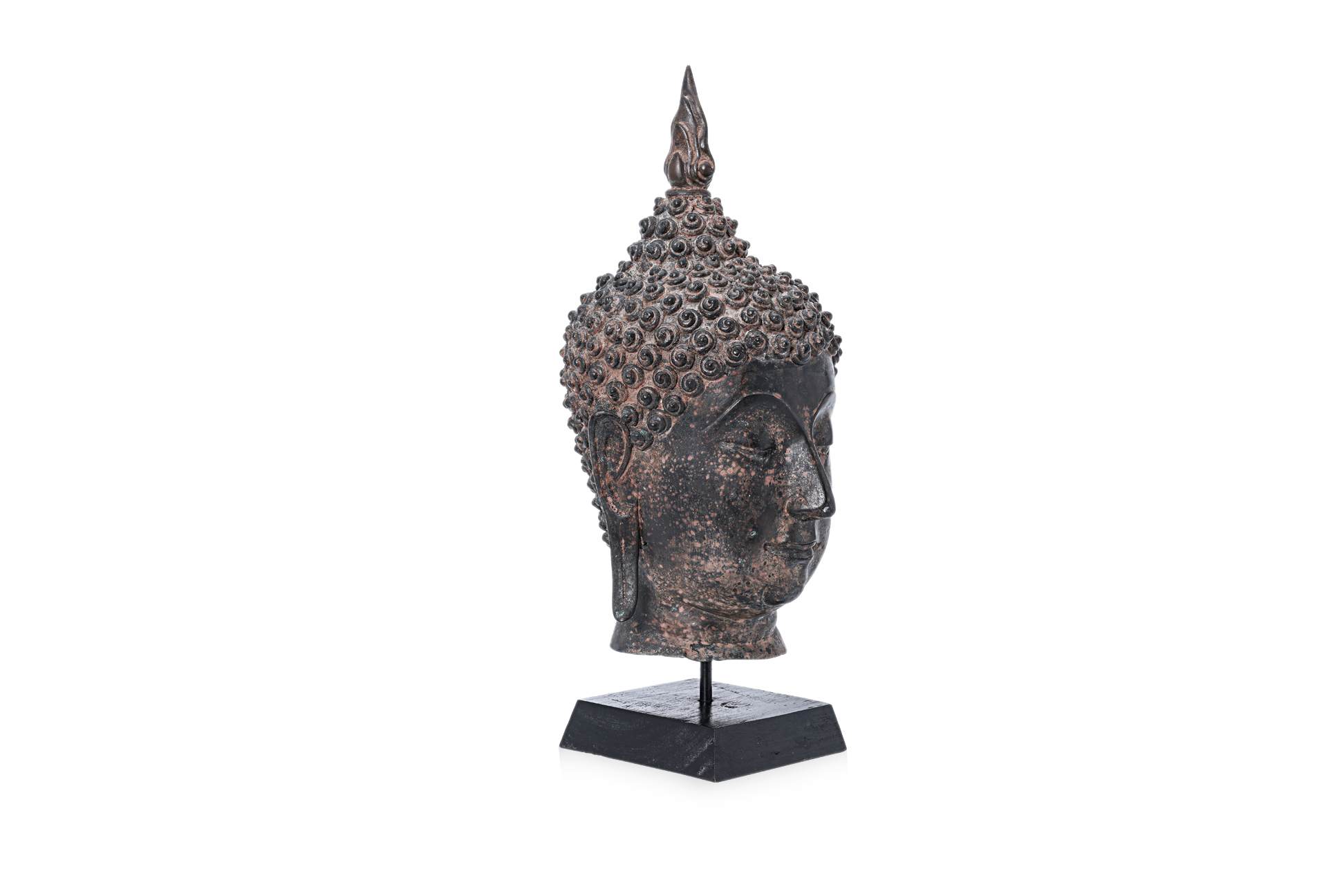 A SOUTHEAST ASIAN BRONZE BUDDHA HEAD - Image 3 of 3