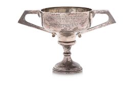 A LARGE ENGLISH SILVER SCOTTISH FOOTBALL TROPHY CUP