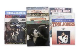 MIXED VINYL RECORDS - BEATLES, QUEEN, ROD STEWART ETC.