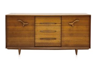 A VINTAGE TEAK SIDEBOARD