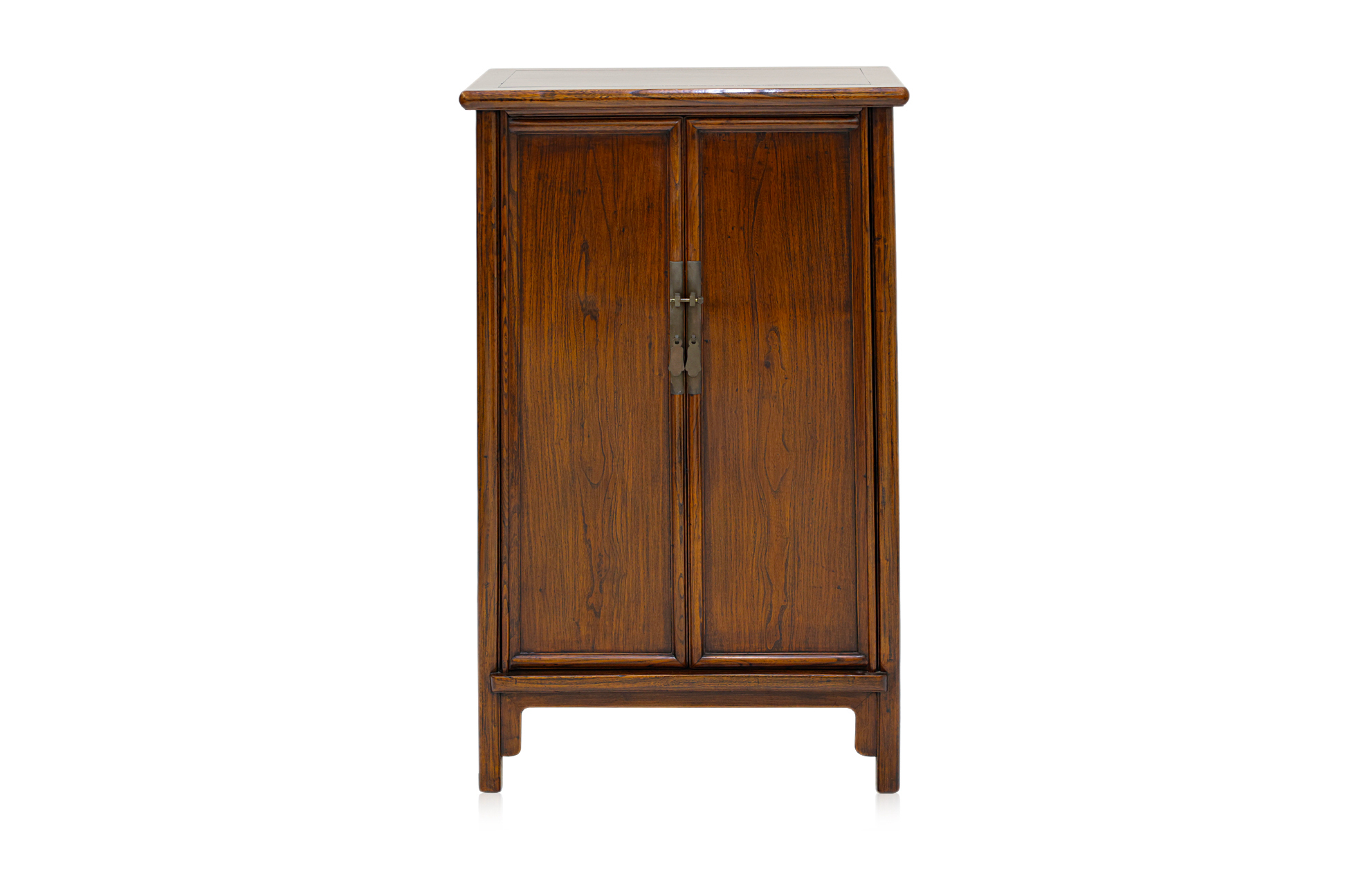 A SMALL CHINESE ELM ROUND CORNER TAPERING CABINET - Image 2 of 26