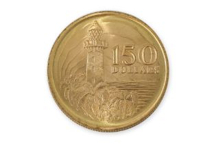 SINGAPORE 1969 150TH ANNIVERSARY 150 DOLLARS GOLD COIN