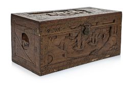 A CARVED CAMPHOR CHEST