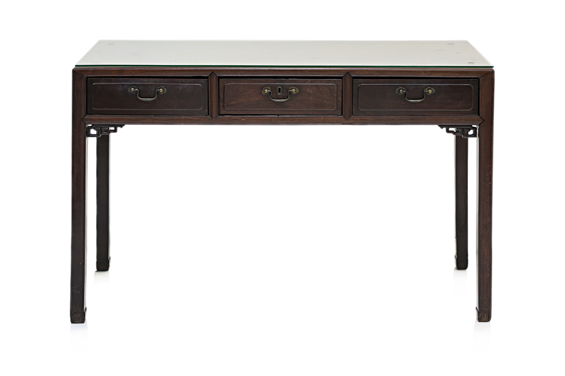 A BLACKWOOD CONSOLE OR WRITING TABLE - Image 2 of 2