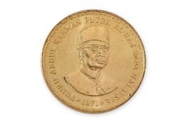 MALAYSIA 1971 TUNKU ABDUL RAHMAN 100 RINGGIT GOLD COIN