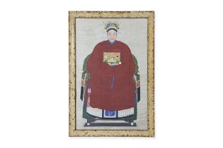 A VERY LARGE REPRODUCTION CHINESE ANCESTRAL PORTRAIT