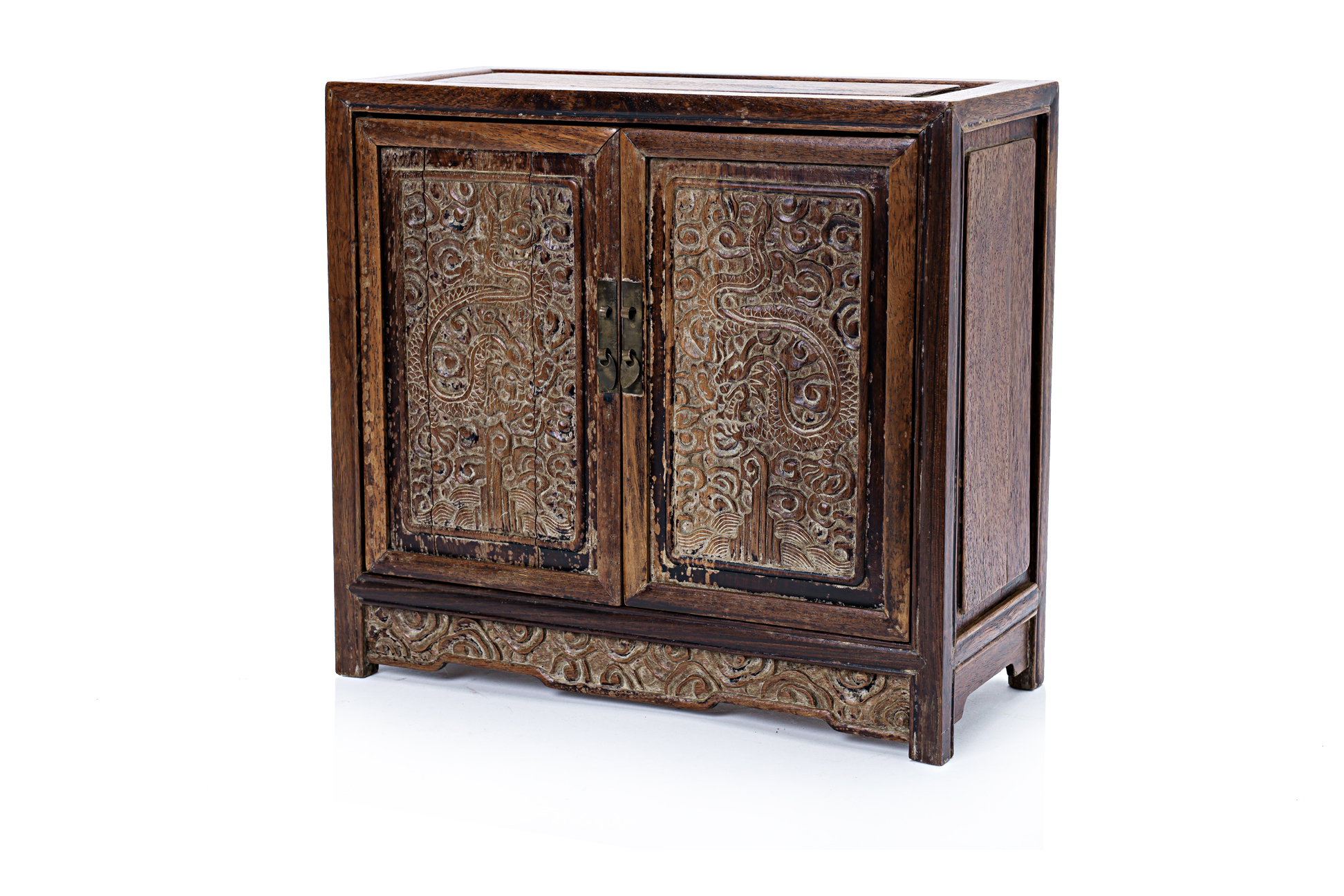 A SMALL CHINESE HARDWOOD TABLE CABINET - Image 2 of 4