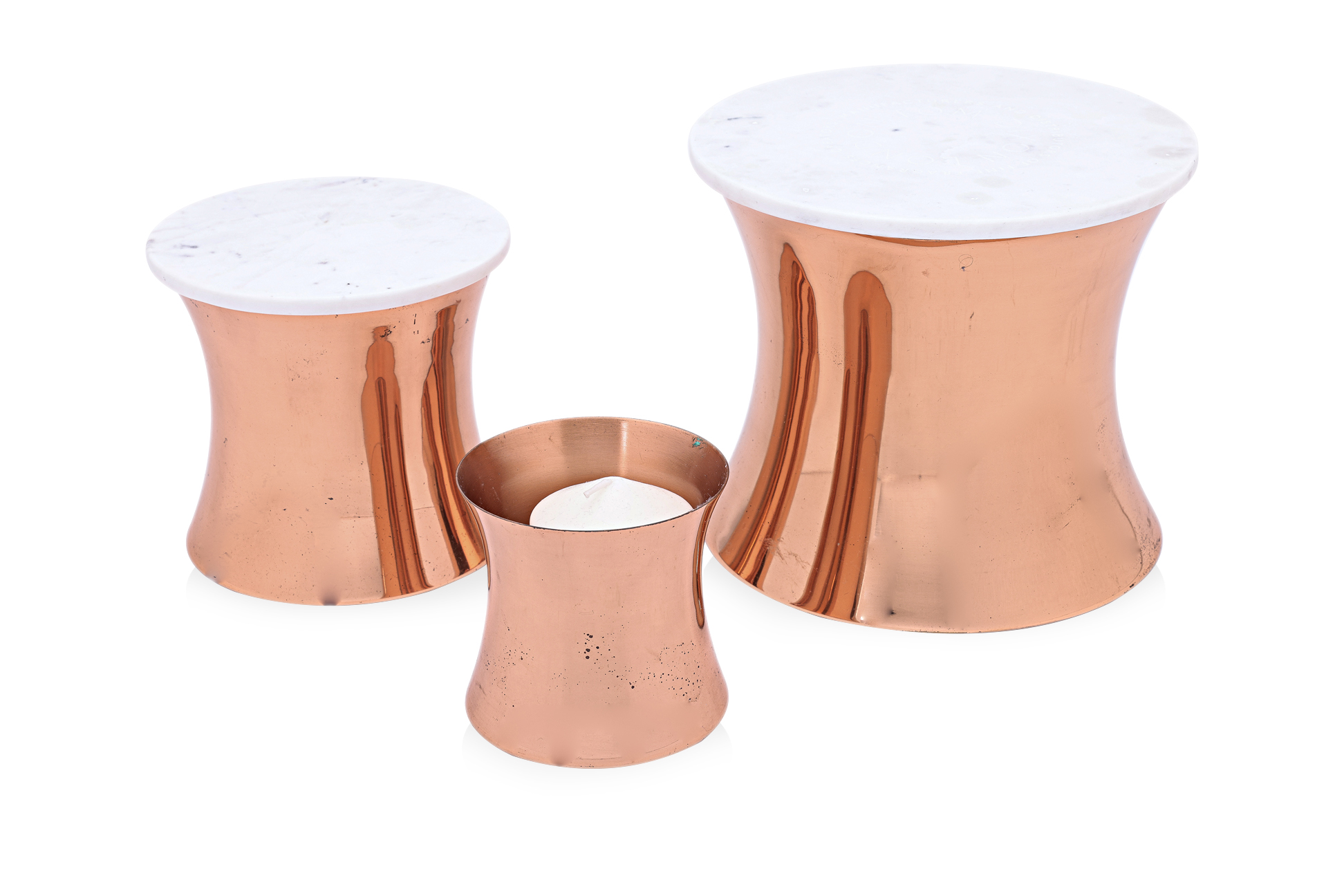 SIX TOM DIXON 'ECLECTIC' AND OTHER COPPER CANDLES - Image 2 of 3