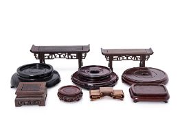 A GROUP OF CHINESE WOOD STANDS