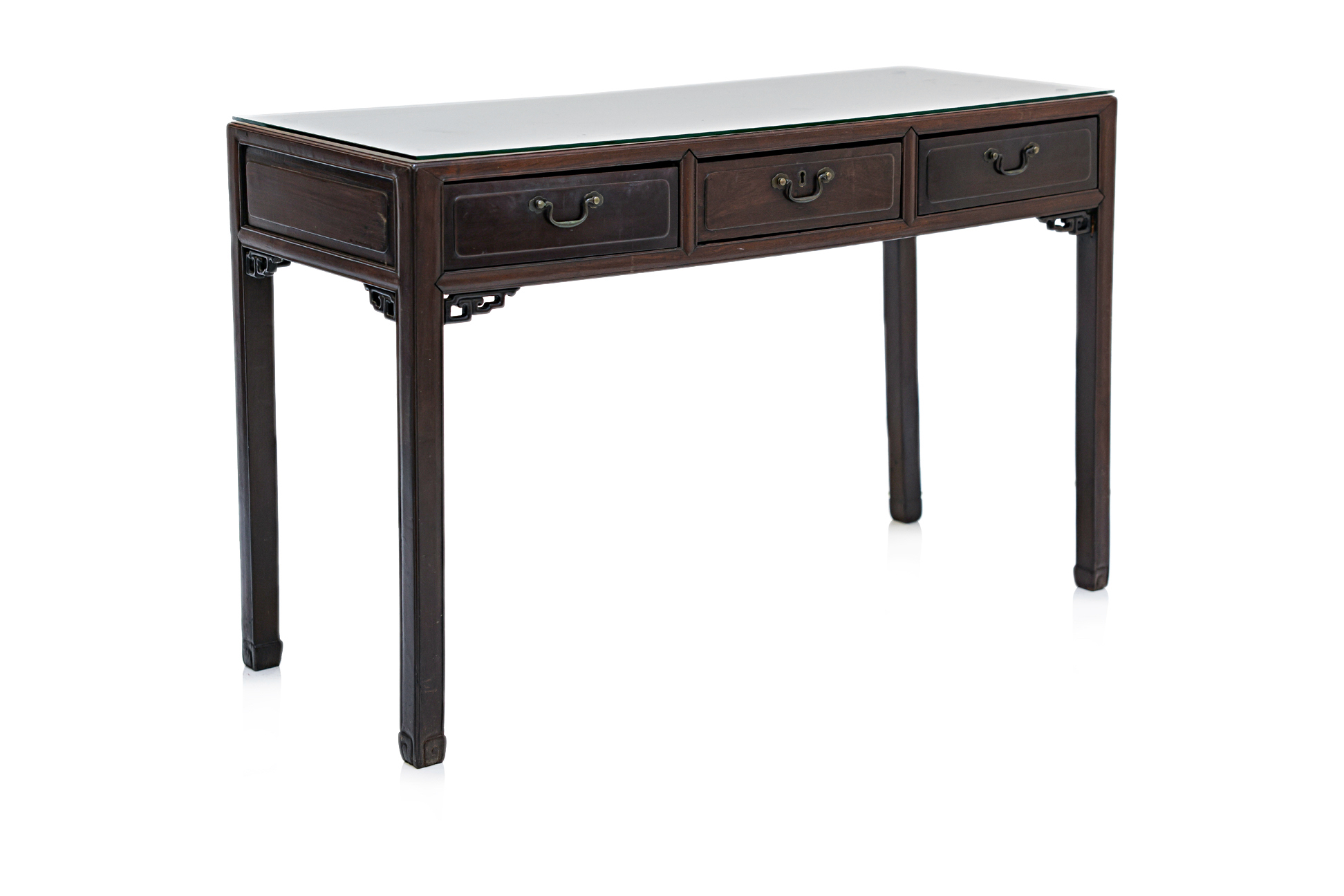 A BLACKWOOD CONSOLE OR WRITING TABLE