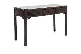 A BLACKWOOD CONSOLE OR WRITING TABLE
