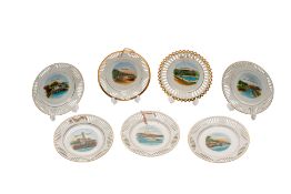 A SET OF SEVEN PENANG SOUVENIR PLATES