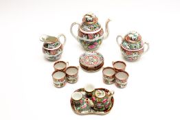 A CHINESE FAMILLE ROSE COFFEE SERVICE AND TEA SERVICE