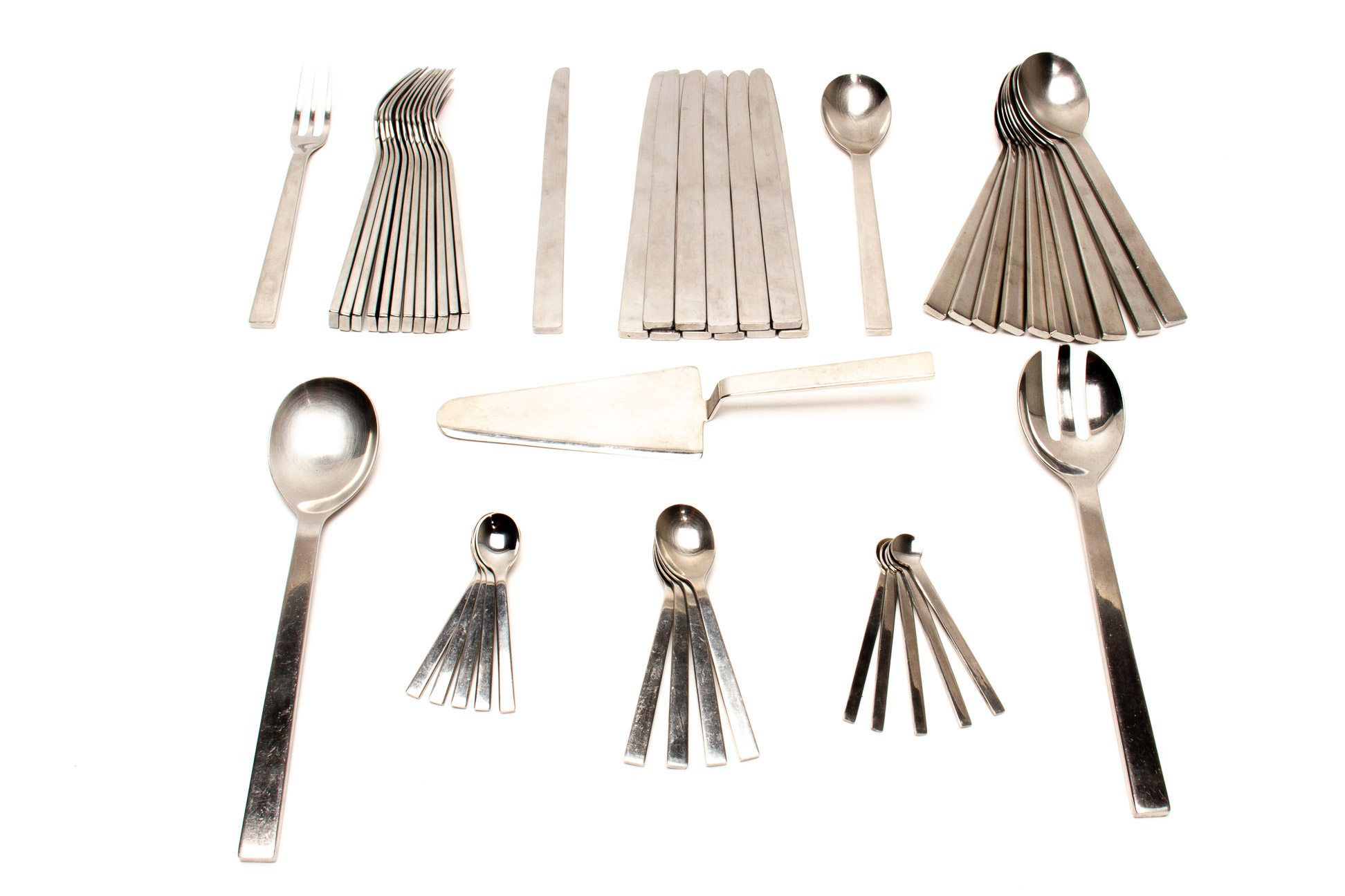 A PART SERVICE OF ALESSI 'SANTIAGO' STAINLESS STEEL CUTLERY