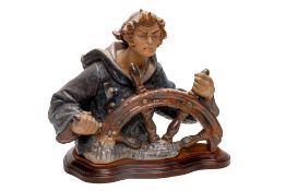 A LARGE LLADRO PORCLEAIN FIGURE OF A SAILOR