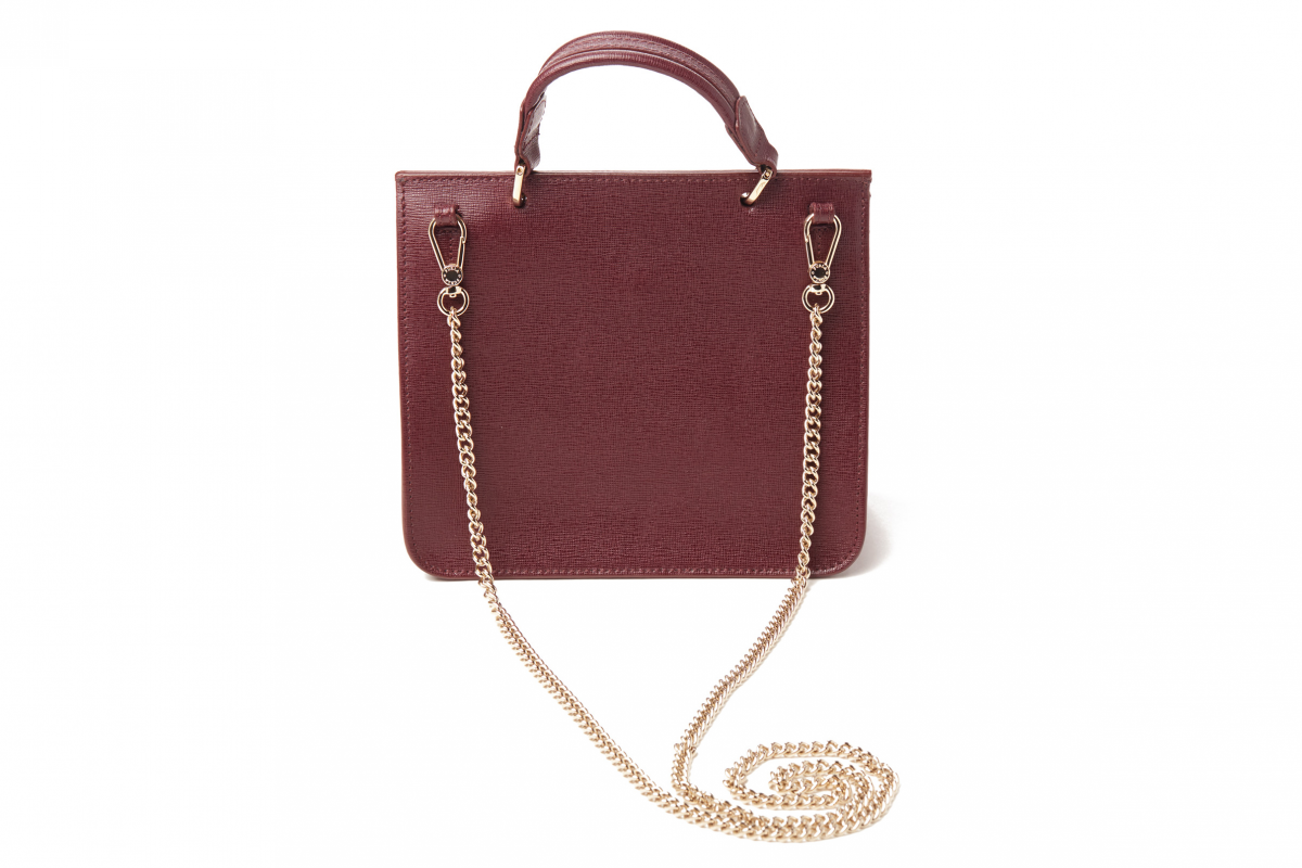 A FURLA BURGUNDY LEATHER HANDBAG - Image 2 of 2