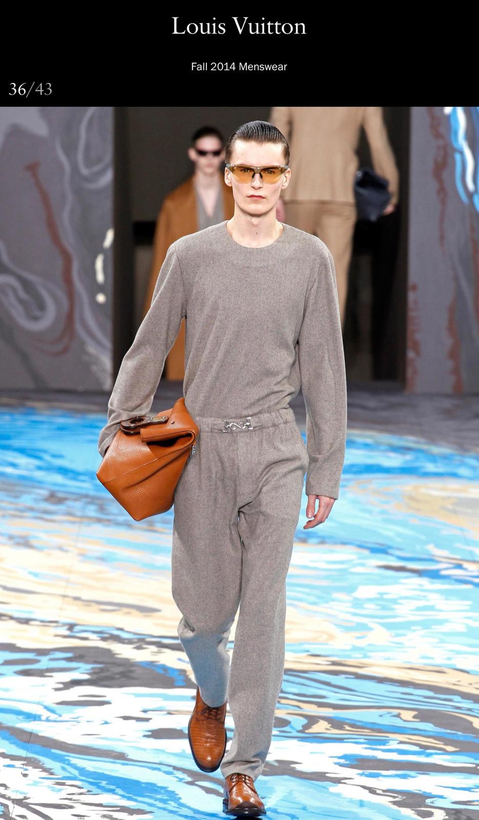 A LOUIS VUITTON TAN TOTE - MENS 2014 FALL/WINTER RUNWAY - Image 5 of 5