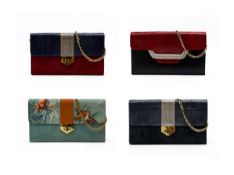 A GROUP OF FOUR DARSALA CLUTCH BAGS