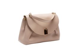 A FURLA SLEEK MEDIUM LEATHER HANDBAG