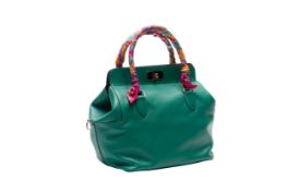 AN HERMES TOOLBOX EVERCOLOR LEATHER HANDBAG