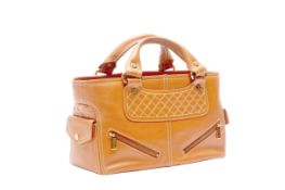 A CELINE BOOGIE TAN LEATHER HANDBAG