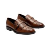 A PAIR OF TOD'S MENS FRINGED MONK STRAP BROGUES UK 6 1/2