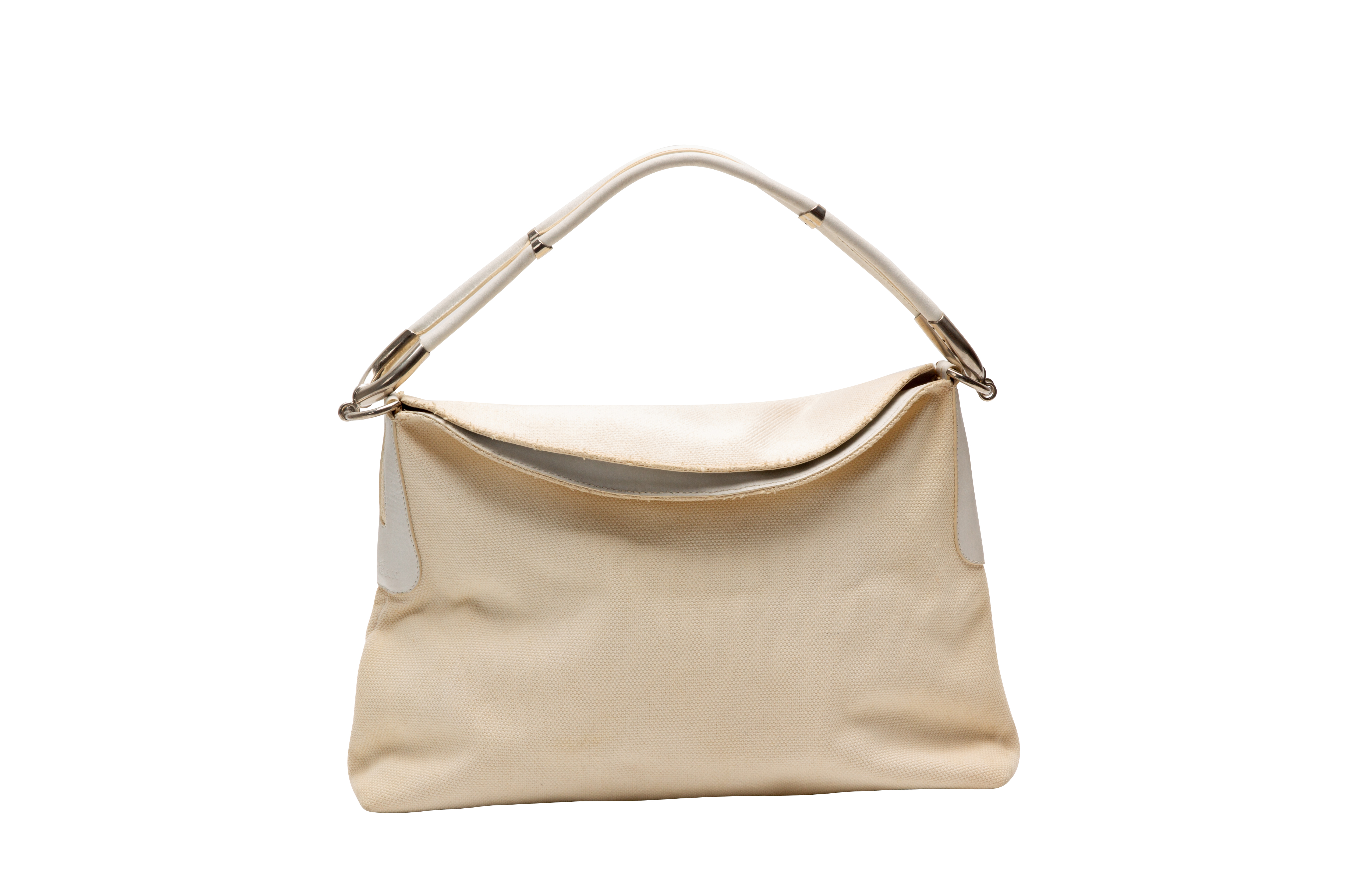 A HOGAN CANVAS AND WHITE LEATHER HANDBAG - Image 2 of 3