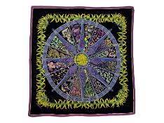 AN HERMES 'AUX PAYS DES EPICES' SILK SCARF