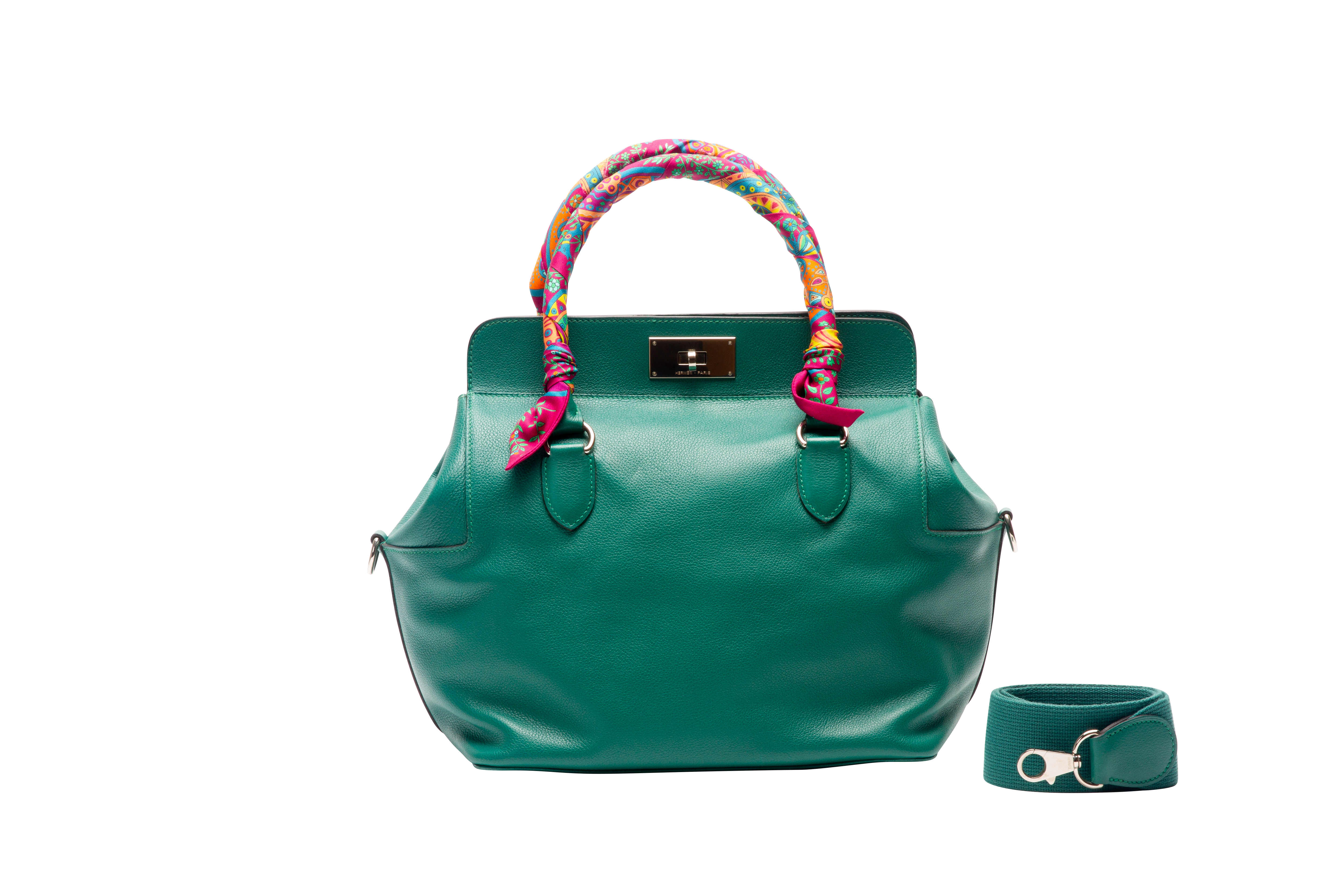 AN HERMES TOOLBOX EVERCOLOR LEATHER HANDBAG - Image 2 of 3