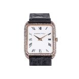 AN AUDEMARS PIQUET DIAMOND SET GOLD DRESS WATCH