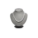 A SOUTH SEA BAROQUE CULTURED PEARL GRADUATED NECKLACE