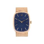 A LADIES ROLEX CELLINI GOLD BRACELET WATCH