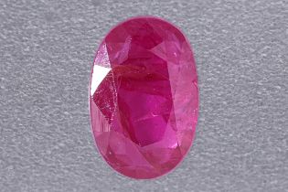 AN OVAL LOOSE RUBY