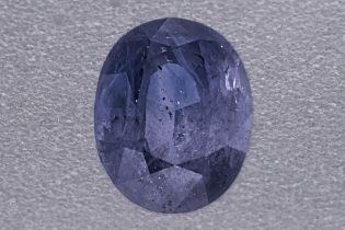 AN OVAL COLOUR CHANGE LOOSE SAPPHIRE