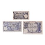 FRENCH INDOCHINA 5; 20; 100 PIASTRES, 1914, 1920 (3)